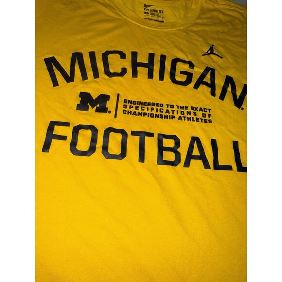 Nike Dri Fit Michigan Wolverines Short Sleeve T Shirt Mens Large - Picture 3 of 8